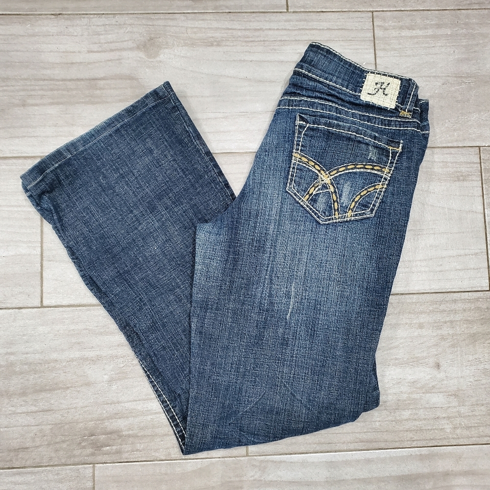 Hydraulic Metro Distressed Low Rise Boot Jeans Size 13/14